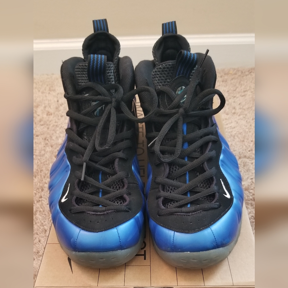 Nike Blue and Black Foamposite Sneakers